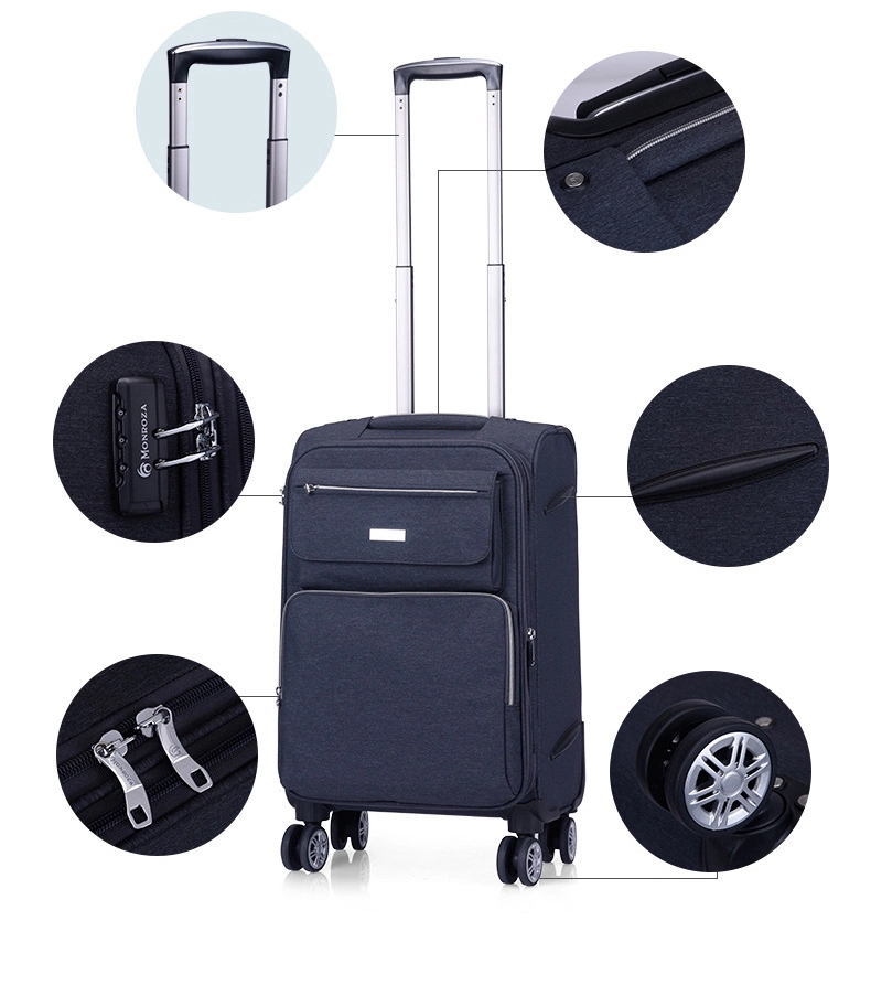 Waterproof Nylon Trolley Wheeled Business Travel Leisure Suitcase Luggage Bag Case (CY3663)